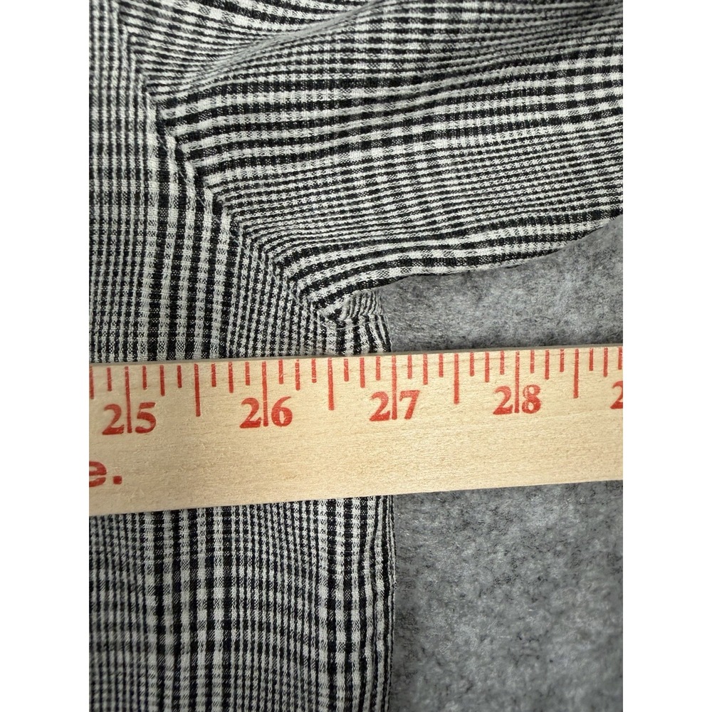 Batik Bay Shirt Mens XXL Black White Plaid Rayon Blend Short Sleeve Button Up - Picture 6 of 10
